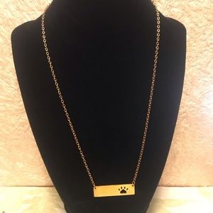 Paw print necklace